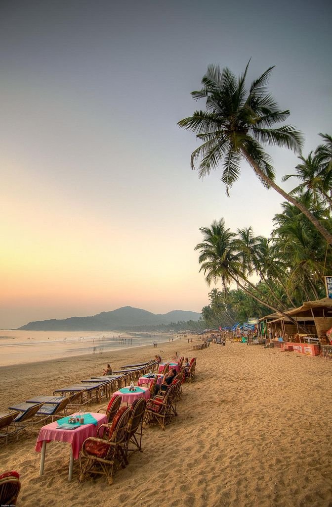 Tourists enjoying Goa beaches, water sports, and sunset views during the 4 Nights 5 Days Goa trip.